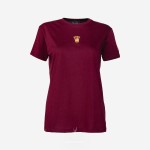 Koszulka damska z haftem "Koronka" - bordowa