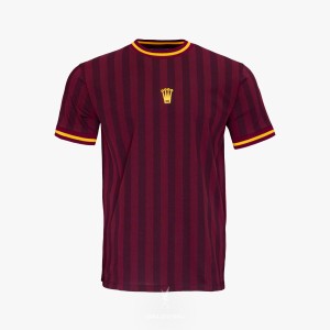 Koszulka pasiak z haftem "Koronka" - bordowa