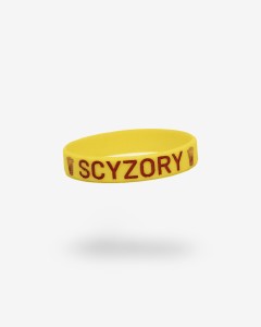 Opaska silikonowa scyzory - żółta